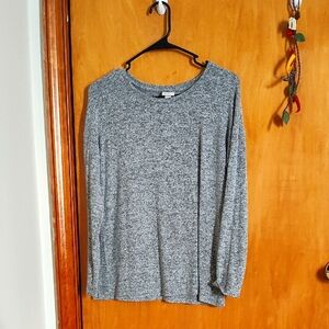 Heather Gray Long Sleeve Light Sweater - A New Day, S